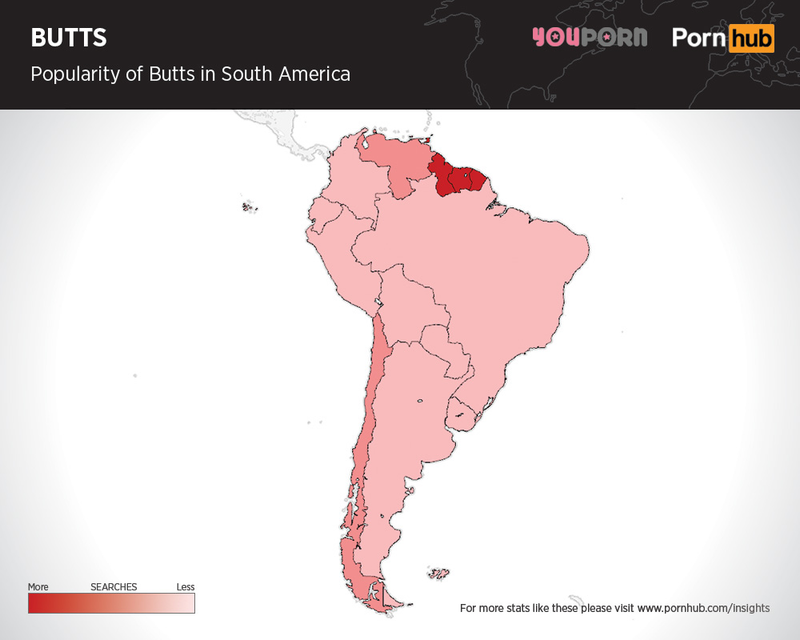 Illustration for article titled Las partes del cuerpo más populares en el porno online de cada país